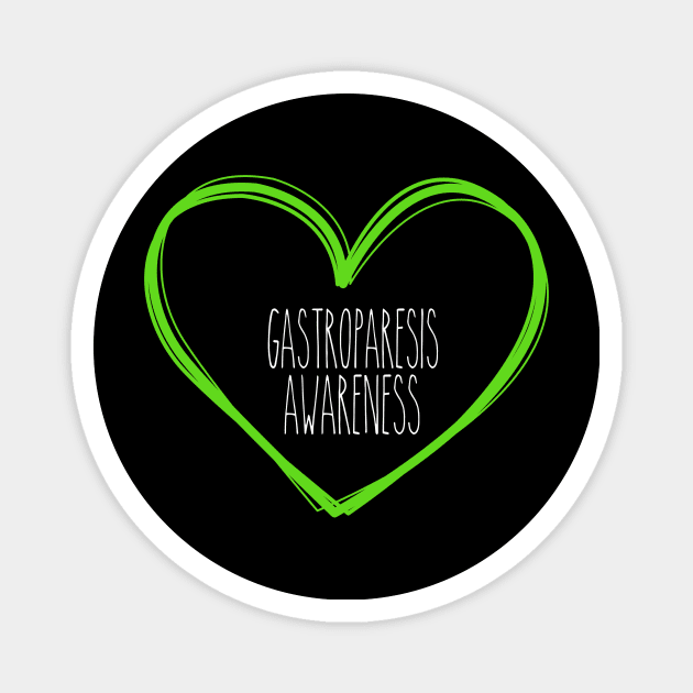 Gastroparesis Awareness Heart Support Magnet by MerchAndrey